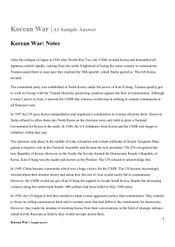 Korean War: Notes