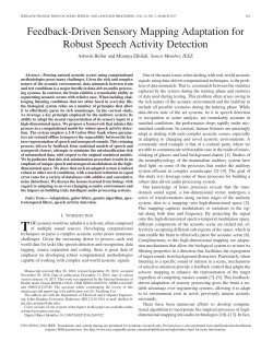 Feedback-Driven Sensory Mapping Adaptation for Robust Speech