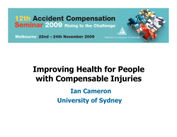Improving Health for People with Compensable