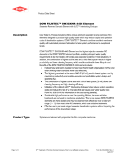 DOW FILMTEC&trade; SW30XHR&ndash;440i Element Seawater Reverse