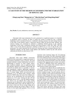 a case study of the microwave sintering for the stabilization of
