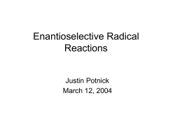 Enantioselective Radical Reactions