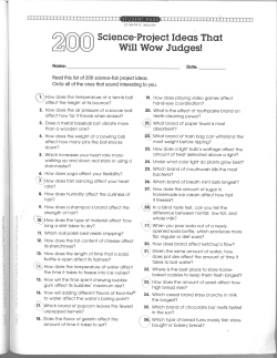 science fair question ideas