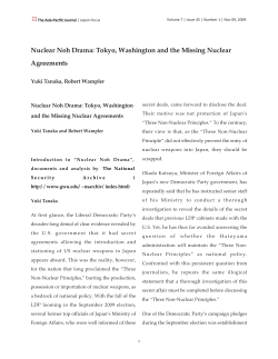 Nuclear Noh Drama: Tokyo, Washington and the