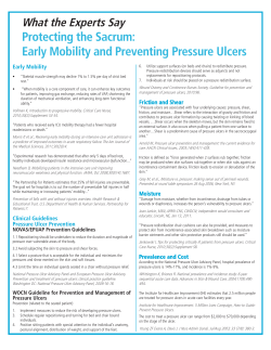 Protecting the Sacrum: Early Mobility and Preventing Pressure Ulcers