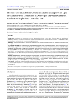 Effects of Second and Third Generation Oral Contraceptives on Lipid