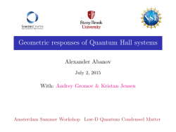 Geometric responses of Quantum Hall systems