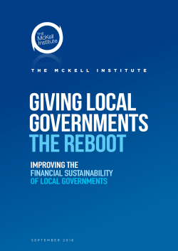 improving the financial sustainability of local governments