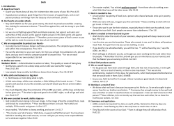 Sloth I. Introduction- A. Guard our heart