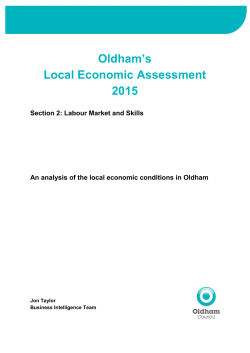 Oldham`s Local Economic Assessment 2015
