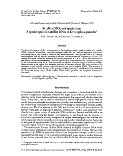 Satellite DNA and speciation: A species specific satellite DNA of