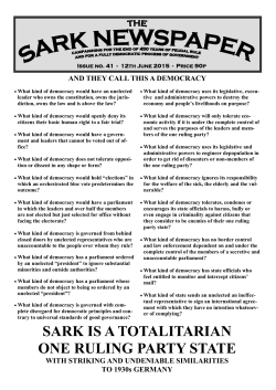 sark is a totalitarian one ruling party state