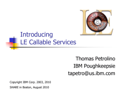Introducing LE Callable Services