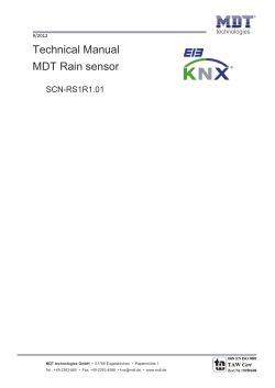 Technical Manual MDT Rain sensor