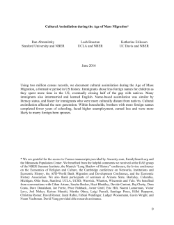 Cultural Assimilation during the Age of Mass Migration