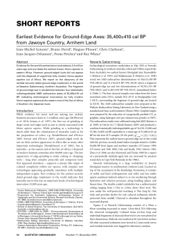 Earliest evidence for ground-edge axes: 35,400&plusmn;410 cal BP from