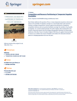 Competition and Resource Partitioning in Temperate