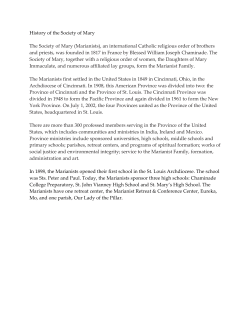History of the Society of Mary The Society of Mary