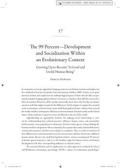 The 99 Percent&mdash;Development and Socialization Within an