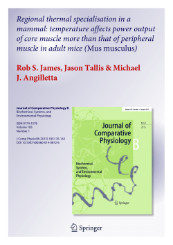 temperature affects power output of core muscle more than that of