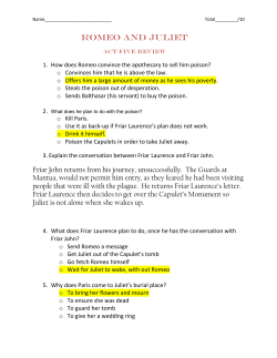 romeo and juliet - DMCI English with Mrs. Jones