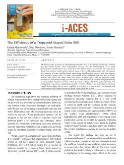 The Efficiency of a Trapezoid-shaped Solar Still