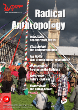 Radical Anthropology. - University of Bristol