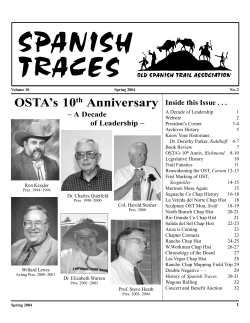 10-Year Anniversary Issue of Spanish Traces