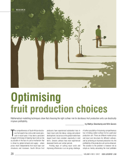Optimising fruit production choices