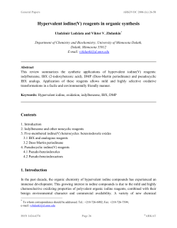 Hypervalent iodine(V) reagents in organic synthesis