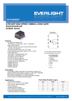 8 PIN SOP HIGH SPEED 10MBit/s LOGIC GATE PHOTOCOUPLER