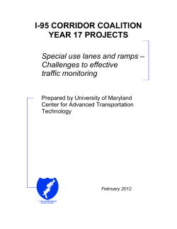 Special use lanes and ramps - I