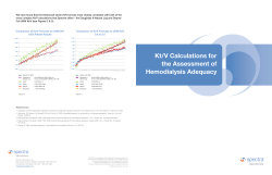 Kt/V Calculations for the Assessment of Hemodialysis