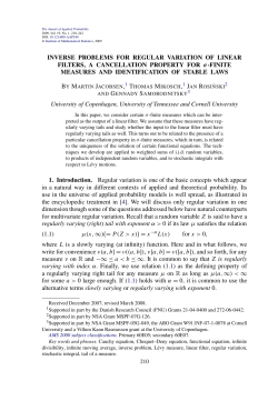 Inverse problems for regular variation of linear filters, a cancellation