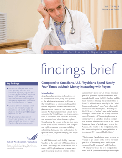 Compared to Canadians, U.S. Physicians Spend Nearly Four Times