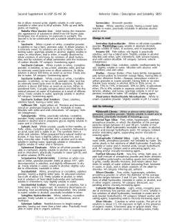Description and Solubility - S