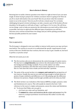 IB Revision Skills Guide &ndash; History