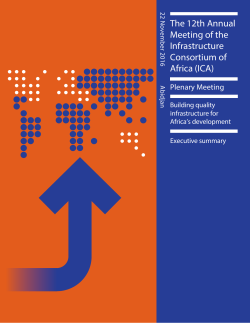The 12th Annual Meeting of the Infrastructure Consortium