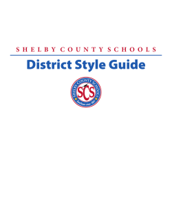 District Style Guide - Shelby County Schools