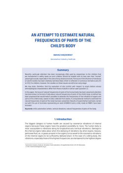 an attempt to estimate natural frequencies of parts of the child`s body