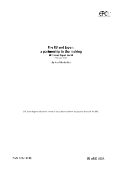 The EU and Japan: A partnership in the making