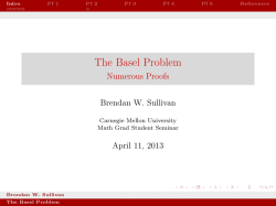 The Basel Problem