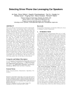 Detecting Driver Phone Use Leveraging Car