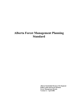 Alberta Forest Management Planning Standard