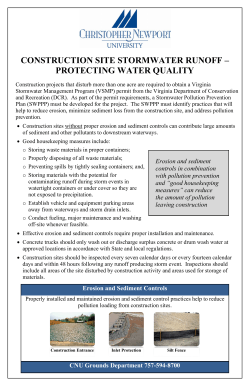 construction site stormwater runoff &ndash; protecting water