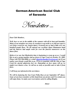 August 2009 - German American Social Club of Sarasota