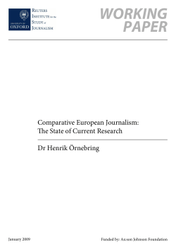 Comparative European journalism