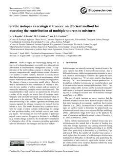 Stable isotopes as ecological tracers: an efficient