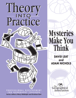 MYSTERIES COVER - Geographical Association