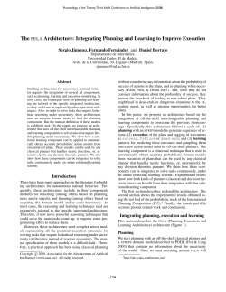 The PELA architecture: integrating planning and learning to improve